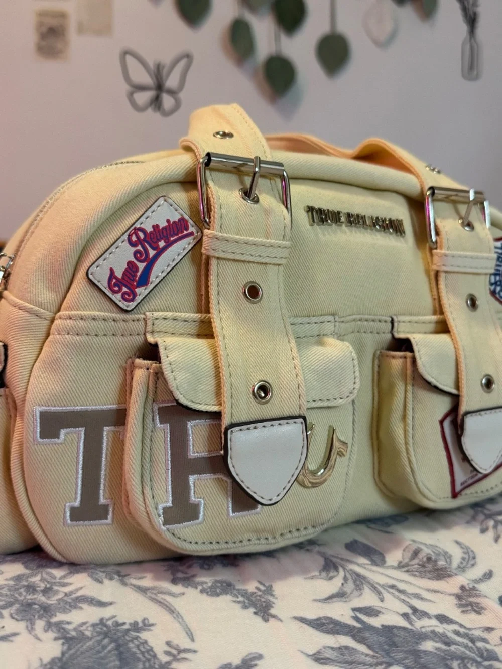True Religion Multi-Patch Satchel